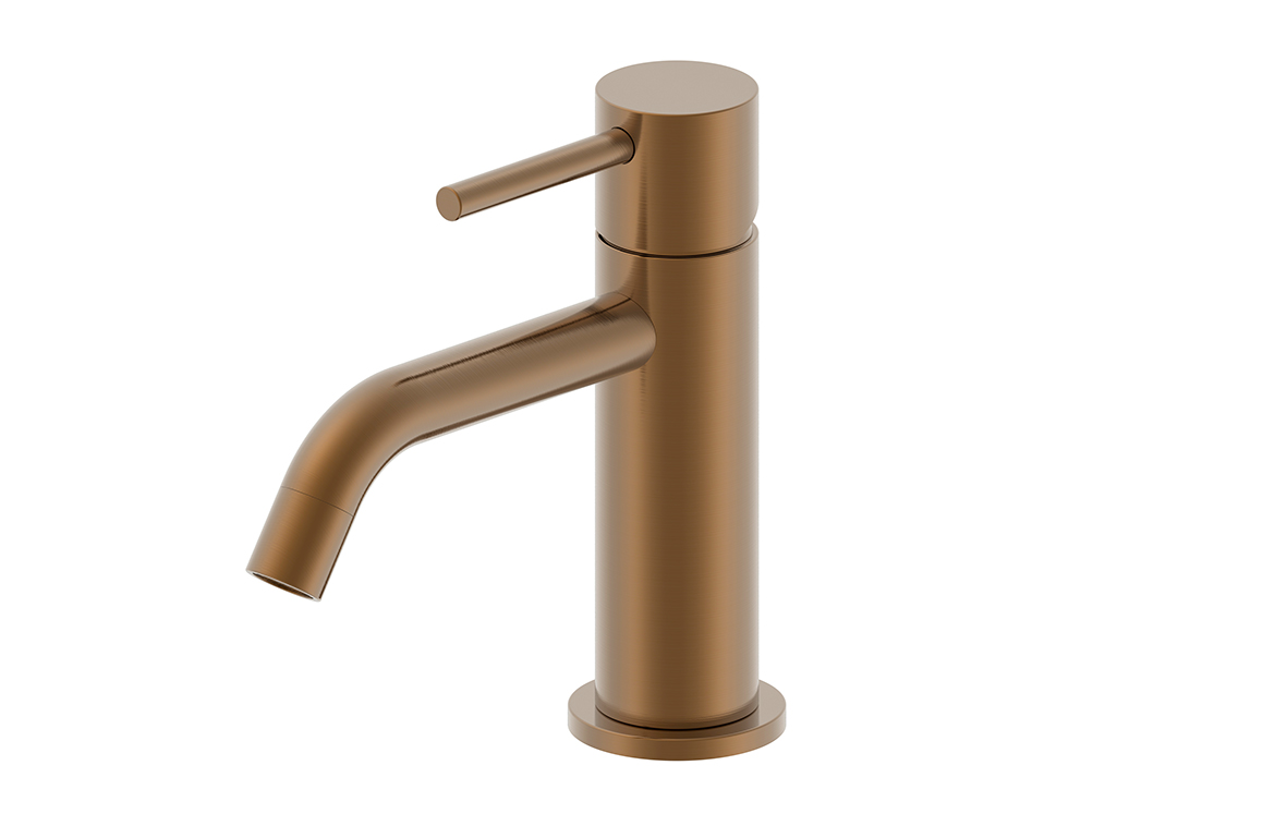 Style wastafelkraan geborsteld brons koper PVD