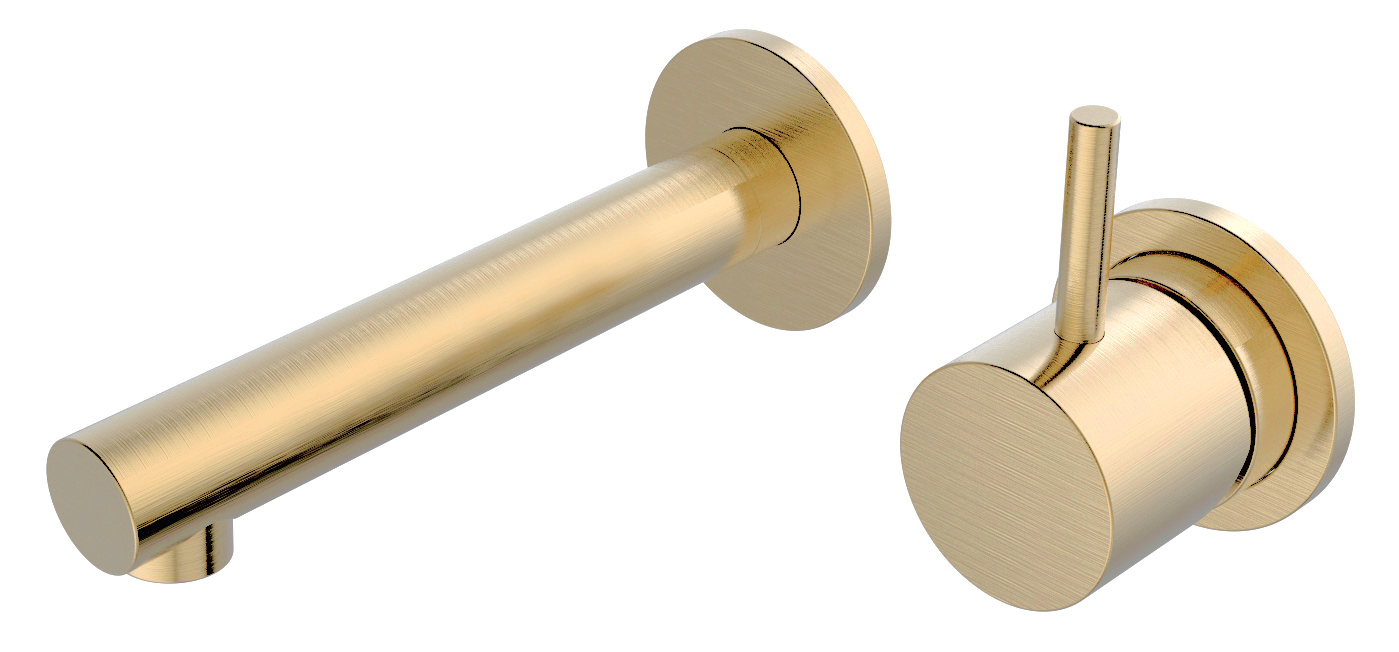 Style wastafelkraan inbouw geborsteld messing PVD