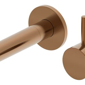 Style wastafelkraan inbouw geborsteld brons koper PVD