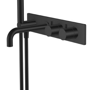 Style badthermostaat muur inbouw mat zwart