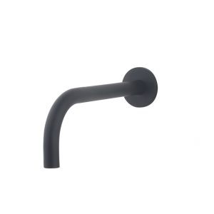 Slim 18mm uitloop rond 20cm 1/2" mat zwart