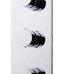 Caral afbouwdeel inbouwthermostaat 3 weg chroom