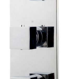 Rombo afbouwdeel inbouwthermostaat 3 weg chroom