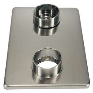 Caral verlengset afbouwdeel 2 weg geborsteld staal PVD