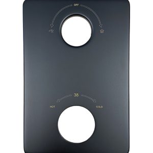 Caral verlengset afbouwdeel 2 weg mat zwart