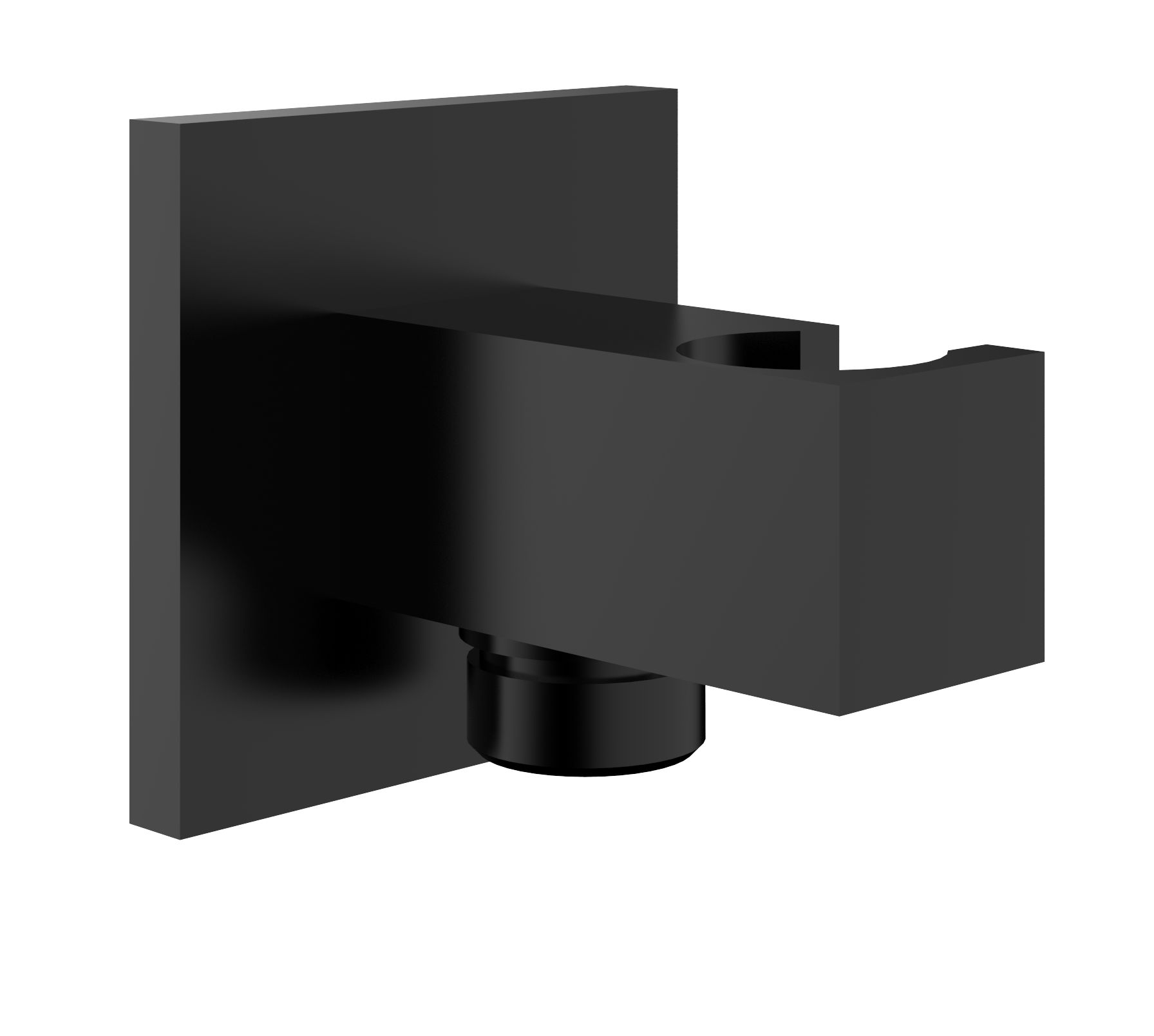 Rombo wandaansluitbocht met handdouchehouder vierkant 1/2