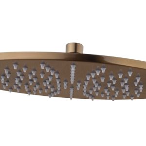 UniMatch hoofddouche rond 30 x 0,8 cm geborsteld brons koper PVD
