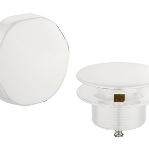 Doblar afbouwdeel badafvoer met overloop mat wit