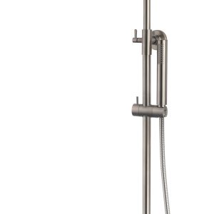 Caral thermostatische regendoucheset opbouw geborsteld staal PVD