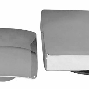 Set knop/plug badoverloopcomb. +vulfunctie vierkant chroom