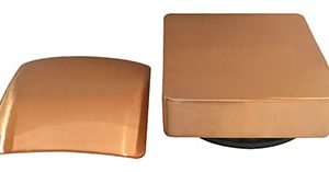 Set knop/plug badoverloopcomb. +vulfunctie vierkant geborsteld koper