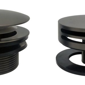 Caral afbouwdeel rond badafvoer met overloop en vulfunctie gunmetal