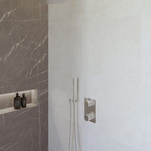 Caral inbouwthermostaat compleet met hoofddouche 25 cm en staafhanddouche chroom