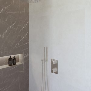 Caral inbouwthermostaat compleet met hoofddouche 30 cm en staafhanddouche chroom