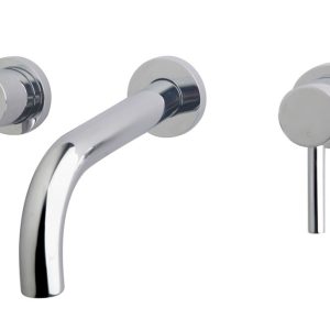 Caral afbouwdeel wastafelkraan 2-knops inbouw chroom