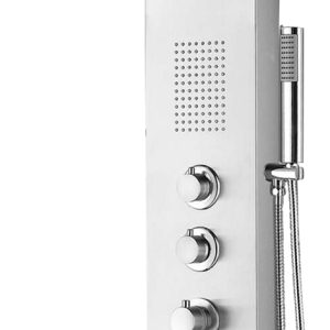 Erie thermostatische douchekolom 148x22 cm RVS