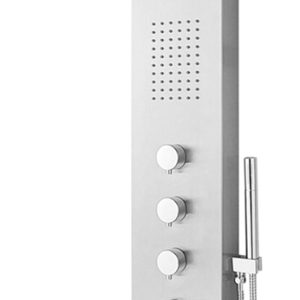 Huron thermostatische douchekolom 165x20 cm RVS