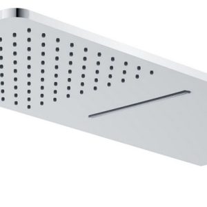Wandhoofddouche met waterval vierkant 600 x 25 mm chroom