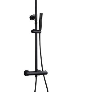 Twenty eco thermostatische regendoucheset opbouw vierkant mat zwart