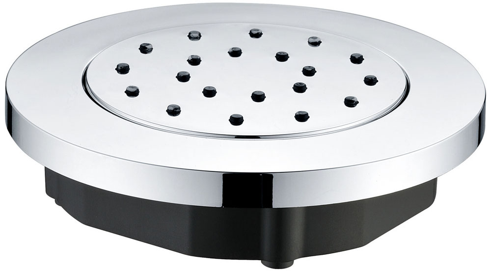 Zijdouche verstelbaar inbouw rond 13,5 cm chroom