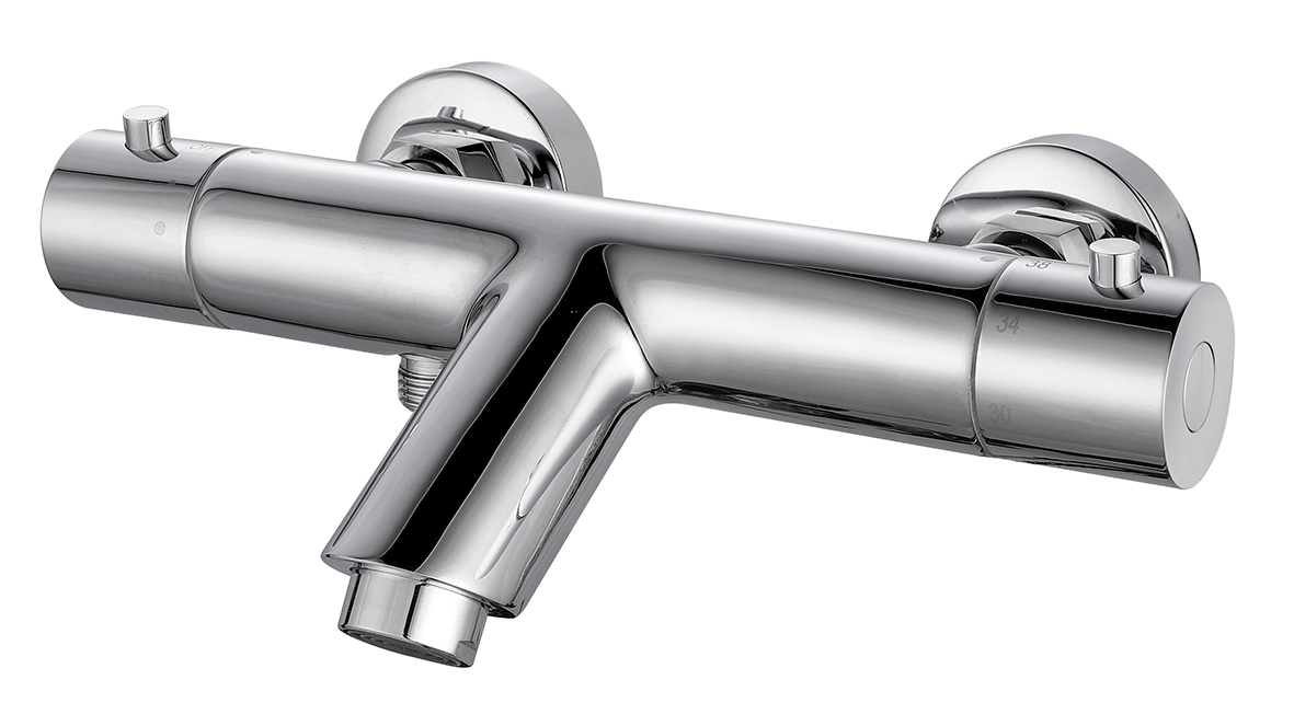 Rio thermostatische badmengkraan 15 cm chroom