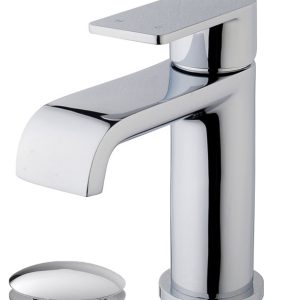 Lima wastafelkraan met clickwaste chroom