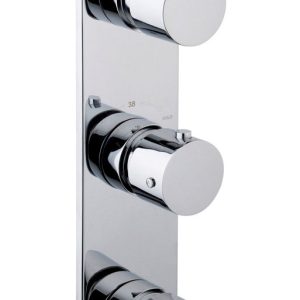 Rivaro inbouwthermostaat 3 weg chroom