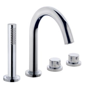 Caral afbouwdeel badrandthermostaat 4-gats chroom