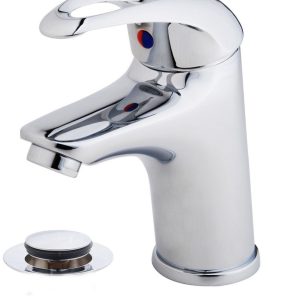 Athos wastafelkraan met clickwaste chroom