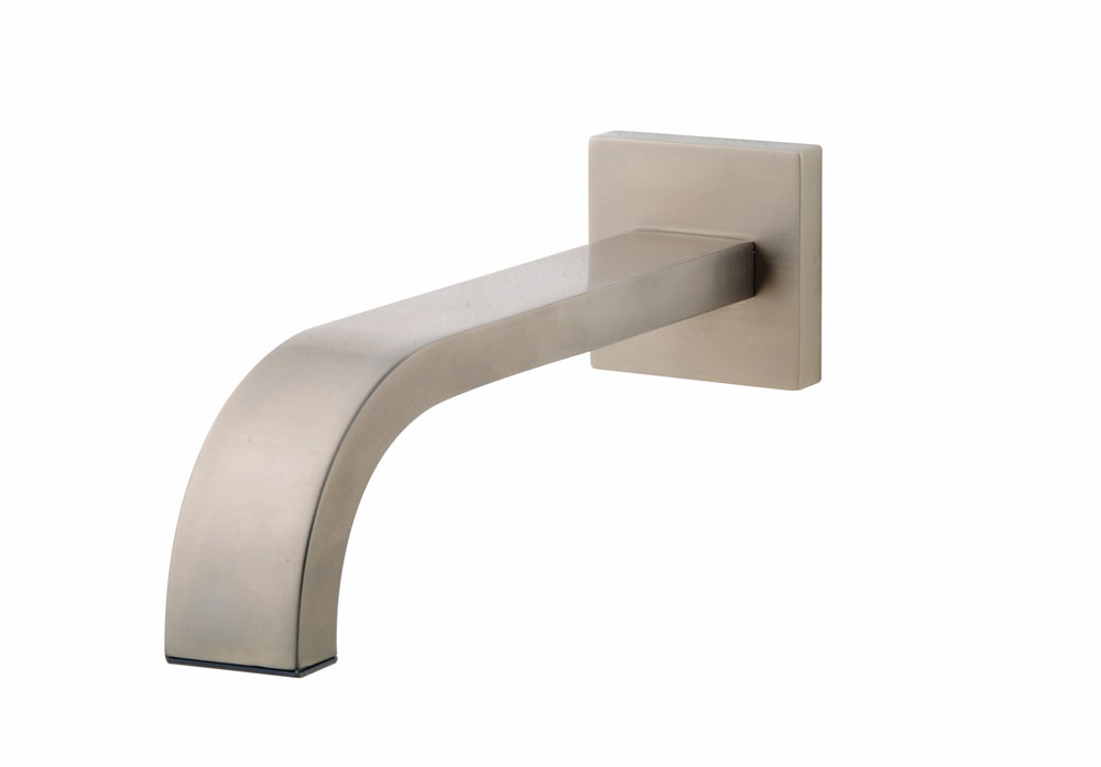 Rombo baduitloop vierkant 25 cm 1/2'' geborsteld staal PVD