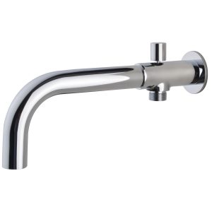 inbouw-baduitloop met omstel rond 23cm chroom