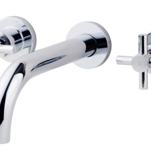 Cross wastafelkraan inbouw compleet chroom