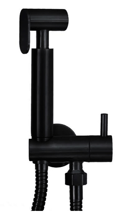 Tivaro bidetset met handdouche en doucheslang mat zwart