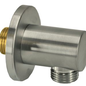 UniMatch wandaansluitbocht rond 1/2" geborsteld staal PVD