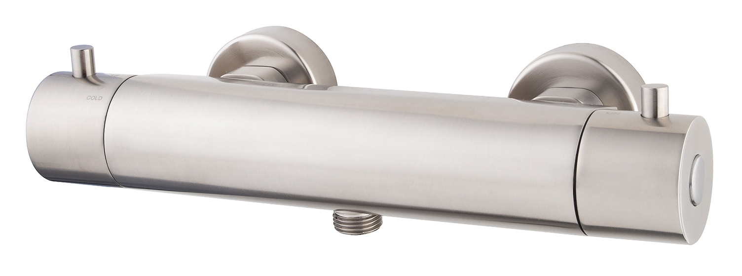 Caral Cool Touch thermostatische douchemengkraan geborsteld staal PVD