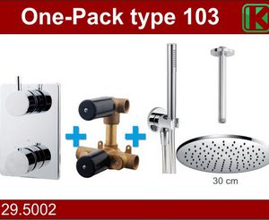 one-pack inbouwthermostaatset type 103 CHR (30cm)