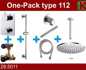 one-pack inbouwthermostaatset type 112 CHR (30cm)