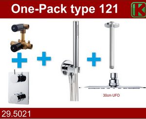 one-pack inbouwthermostaatset type 121 CHR (30cm ufo)