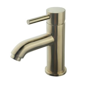 Caral Cadans wastafelkraan laag geborsteld messing PVD