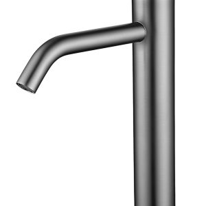 Ribbd XL wastafelkraan hoog met coldstart gunmetal PVD