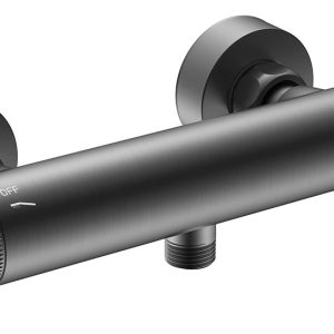 Ribbd thermostatische douchemengkraan hartafstand 15 cm gunmetal PVD