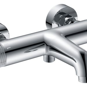 Ribbd thermostatische badmengkraan hartafstand 15 cm chroom