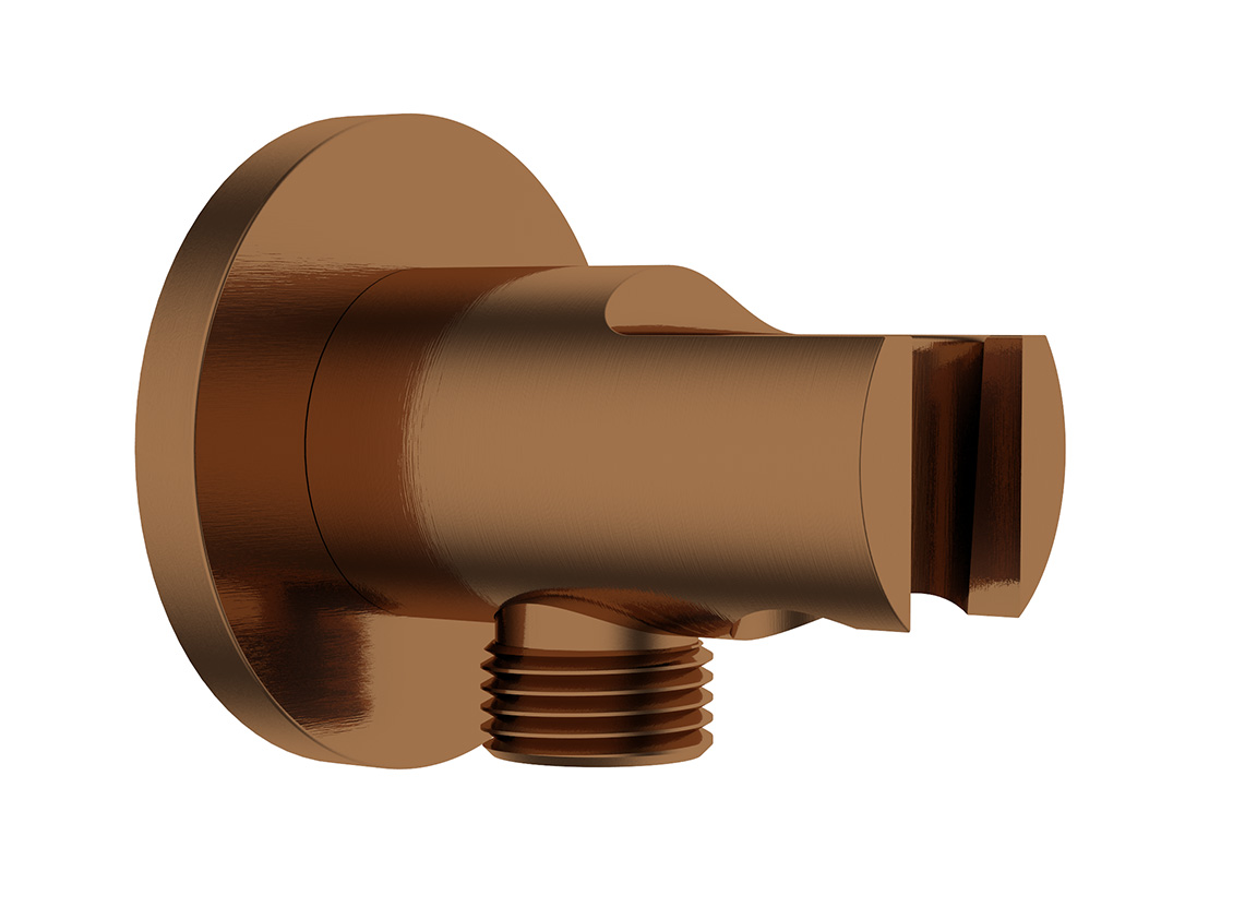 UniMatch wandaansluitbocht met handdouchehouder rond 1/2