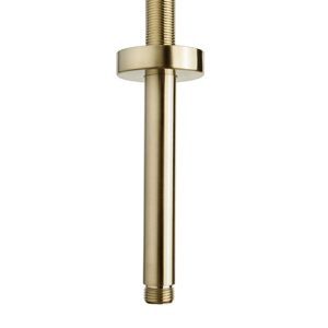 UniMatch douchearm met plafondbevestiging 15 cm geborsteld messing PVD