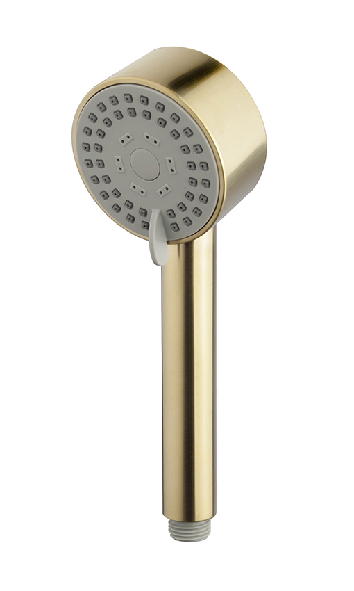 UniMatch Cadans handdouche 3 standen à 8 cm geborsteld messing PVD