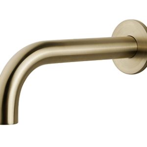 Caral baduitloop rond 25 cm 1/2'' geborsteld messing PVD