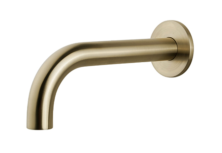 Caral baduitloop rond 25 cm 1/2'' geborsteld messing PVD