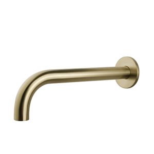 Caral baduitloop rond 30 cm 1/2'' geborsteld messing PVD