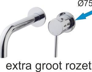 Caral rozet kraangedeelte eenhendel wastafelkraan 75mm chroom