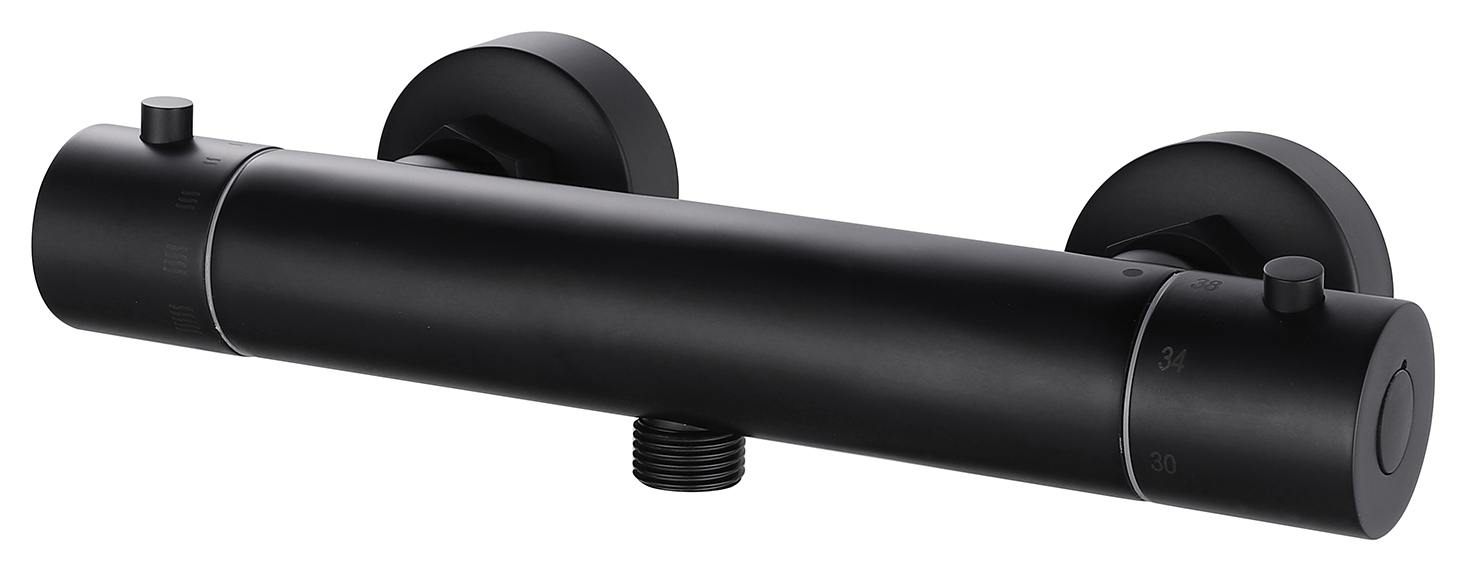 Rio thermostatische douchemengkraan 15 cm mat zwart